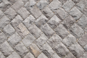 Modern stone wall as background.
