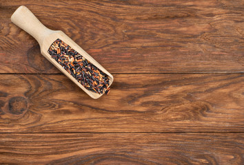 Wild rice in scoop