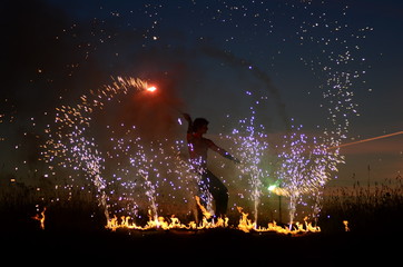 The Kecak Fire Dance at Uluwatu Temple, Bali, Indonesia