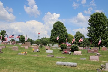 Fototapeta na wymiar Cemetery Memorial Day