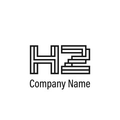 Initial Letter HZ Logo Template Vector Design