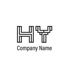 Initial Letter HY Logo Template Vector Design