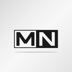 Initial Letter MN Logo Template Vector Design
