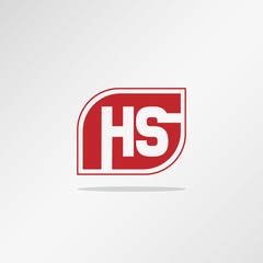 Initial Letter HS Logo Template Vector Design