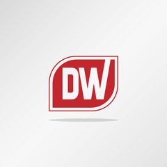 Initial Letter DW Logo Template Vector Design