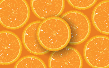 Creative Background with fresh orange pattern, for print, banner etc. Vector