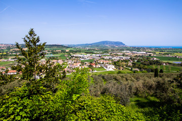 Fototapeta na wymiar view of the Mount Conero on the Adriatic Sea. Italy