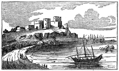 Jaffa, ancient port city in Israel (from Das Heller-Magazin, March 8, 1834)
