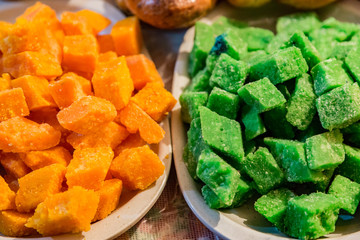 Traditional sweets at Corpus Christi celebration in Ecuador