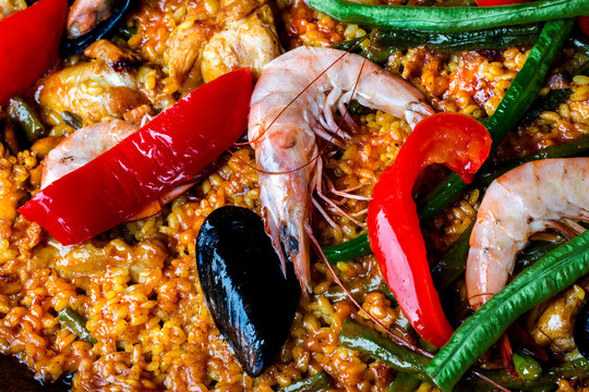 Paella Seafood Spain traditional dish