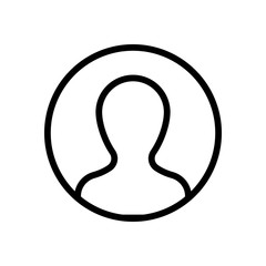 Profile, person in circle