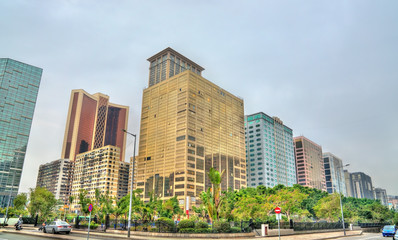 Skyline of Macau, a former Portuguese colony, now an autonomous territory in China
