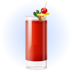 Summer cocktail vector illustration