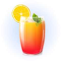 Summer cocktail vector illustration