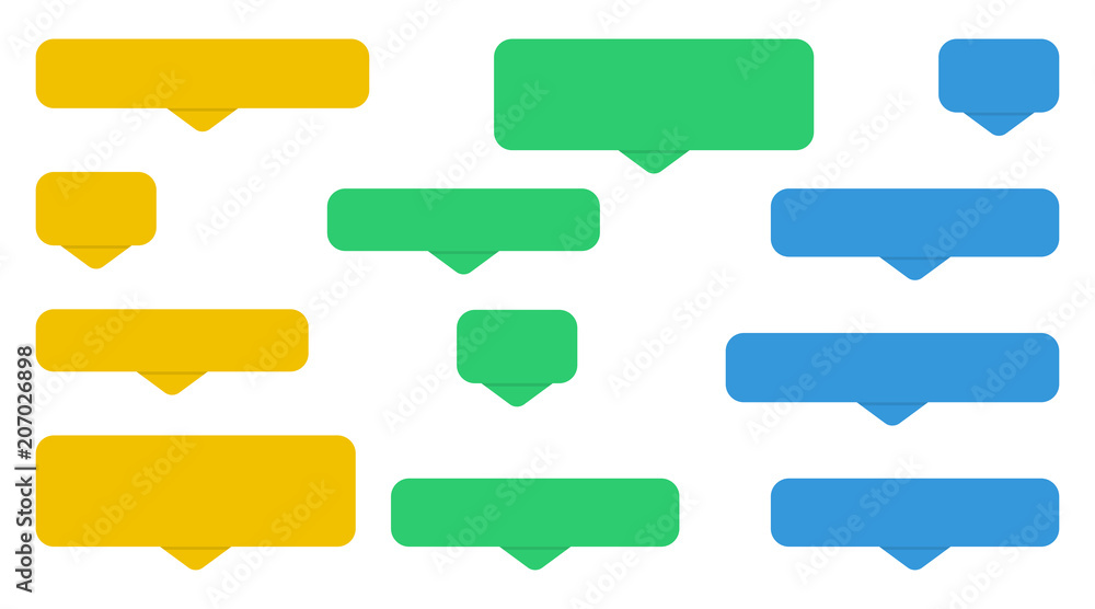 Canvas Prints messages bubbles flat design. speech bubbles