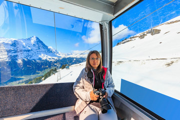 Sitting inside the First gondola © teptong