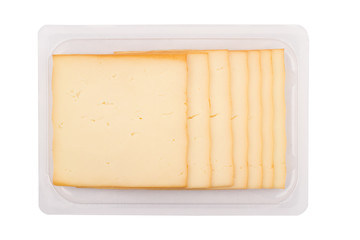 smoked cheese packaging on white background