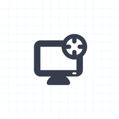 Target On Computer - Cutout Icons. A professional, pixel-perfect icon.