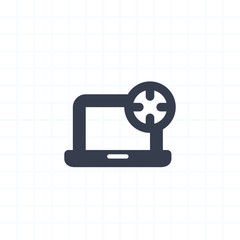 Target On Laptop - Cutout Icons. A professional, pixel-perfect icon.