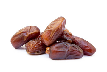 Dried sweet dates isolated on a white backgrounds 