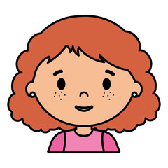 little girl daughter character vector illustration design