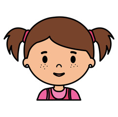 Obraz premium little girl daughter character vector illustration design
