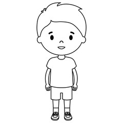 little boy son character vector illustration design