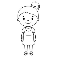 little girl daughter character vector illustration design