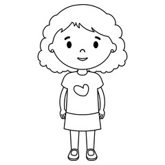 little girl daughter character vector illustration design