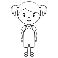 little girl daughter character vector illustration design