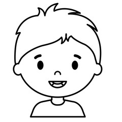little boy son character vector illustration design