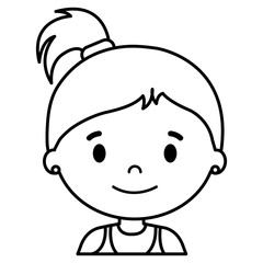 little girl daughter character vector illustration design