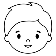 Obraz na płótnie Canvas little boy son head character vector illustration design