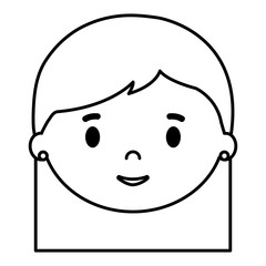 Obraz na płótnie Canvas little girl daughter head character vector illustration design