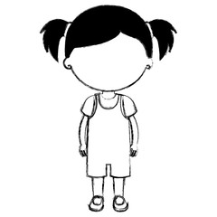 little girl daughter character vector illustration design