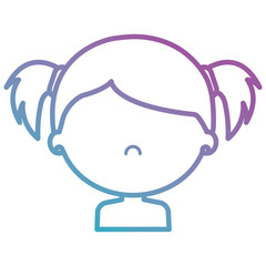 little girl daughter shirtless character vector illustration design