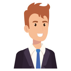 businessman avatar character icon vector illustration design