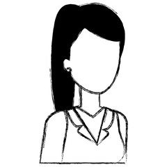 businesswoman avatar character icon vector illustration design