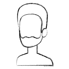 young man shirtless avatar character vector illustration design