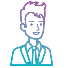 businessman avatar character icon vector illustration design