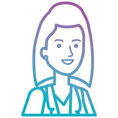 Obraz premium businesswoman avatar character icon vector illustration design