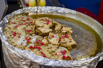 Indian sweet in tray on sale