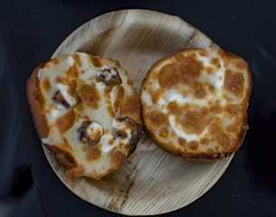 Cheese bread slices fried
