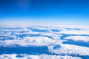 Naklejka na ściany i meble Skyscape viewed from airplane