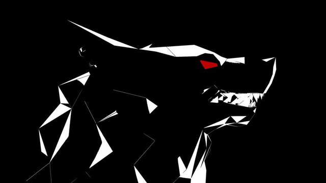 Low Poly Wolf Head VJ Loop - stylized motion graphics which represent roaring wolf's head. It is perfect to use in your next VJ sets, dancefloors and events.