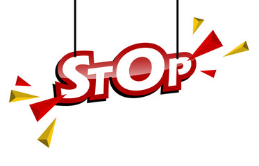 red and yellow tag stop