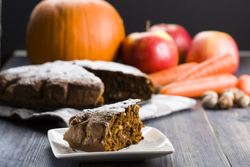 Carrot cake with pumpkin