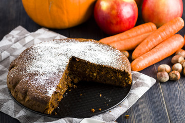 Carrot cake with pumpkin
