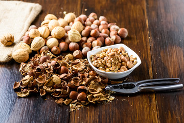 cracking nuts and nutcracker