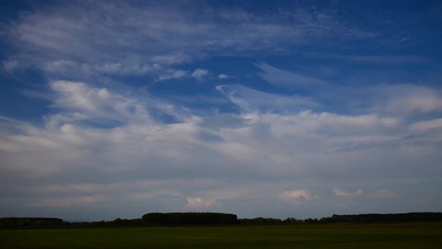 field of green rise and cloudy sky